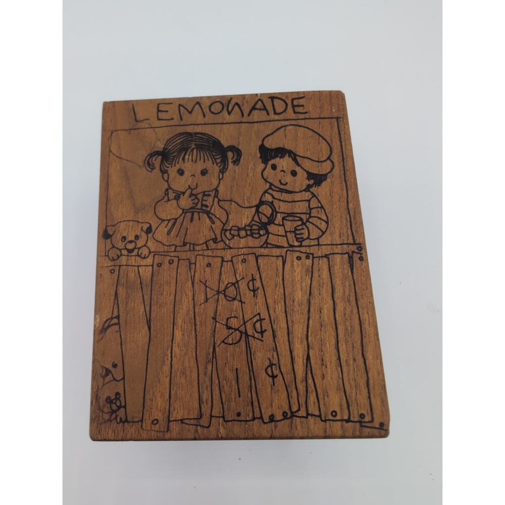 Vintage 1970's Toystalgia Inc Wooden Lemonade Stand Still Coin Bank